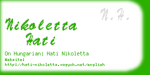 nikoletta hati business card